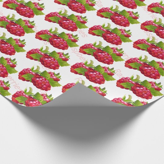 Raspberry Obstkonserven Party Geschenkpapier (Ecke)