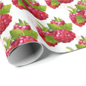 Raspberry Obstkonserven Party Geschenkpapier (Rolleneckpunkt)