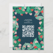 Raspberry Patch Niedlich CUSTOM QR Code BABY SHOWE Einladung (Rückseite)