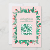 Raspberry Patch Niedlich CUSTOM QR Code BABY SHOWE Einladung (Rückseite)