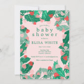 Raspberry Patch Niedlich CUSTOM QR Code BABY SHOWE Einladung (Vorderseite)