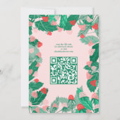 Raspberry Patch Niedlich CUSTOM QR Code BABY SHOWE Einladung (Rückseite)
