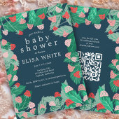 Raspberry Patch Niedlich CUSTOM QR Code BABY SHOWE Einladung