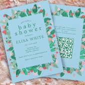 Raspberry Patch Niedlich CUSTOM QR Code BABY SHOWE Einladung