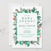 Raspberry Patch Niedlich farbenfroh CUSTOM BABY SH Einladung (Vorderseite)