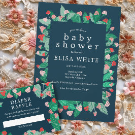 Raspberry Patch Niedlich farbenfroh CUSTOM BABY SH Einladung