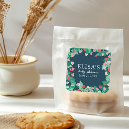 Raspberry Patch Niedlich farbenfroh CUSTOM BABY SH Quadratischer Aufkleber