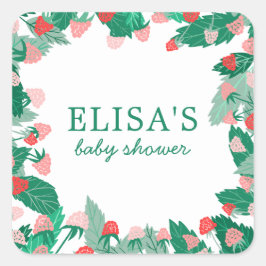 Raspberry Patch Niedlich farbenfroh CUSTOM BABY SH Quadratischer Aufkleber