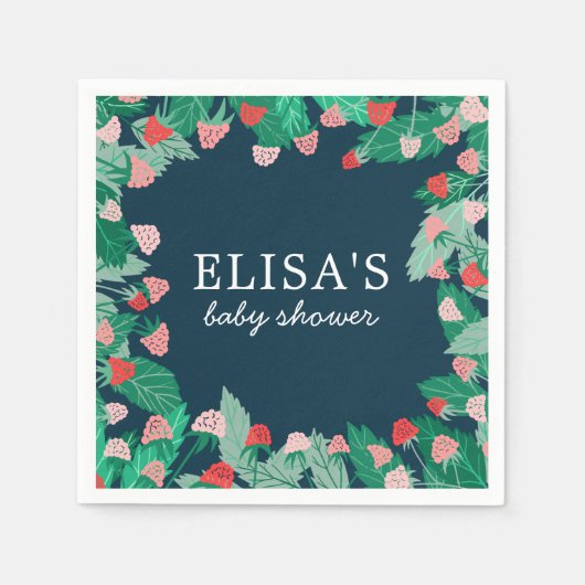 Raspberry Patch Niedlich farbenfroh CUSTOM BABY SH Serviette (Vorderseite)