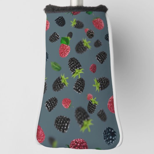 Raspberry Pattern 2 Golf Headcover (Rotieren 90)