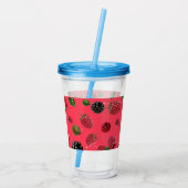 Raspberry Pattern Acryltrinkbecher (Rückseite)