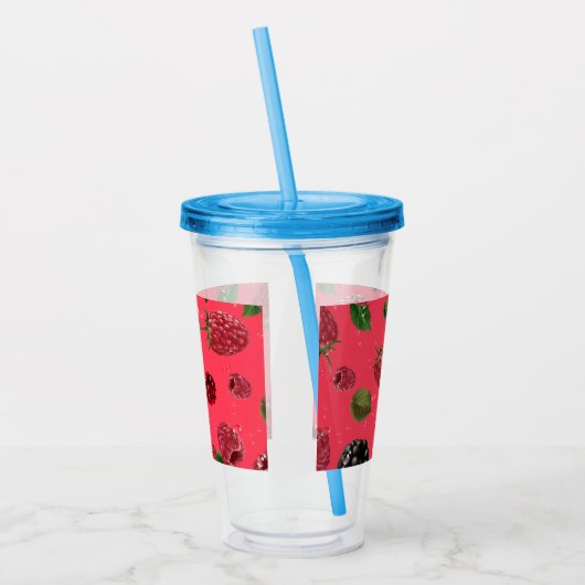Raspberry Pattern Acryltrinkbecher (Links)