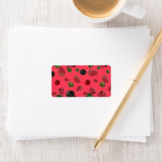 Raspberry Pattern Adressaufkleber (Insitu)