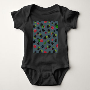 Raspberry Pattern Baby Strampler