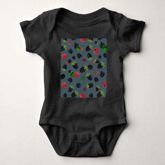 Raspberry Pattern Baby Strampler (Vorderseite)