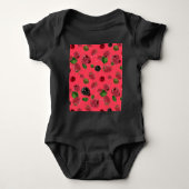 Raspberry Pattern Baby Strampler (Vorderseite)