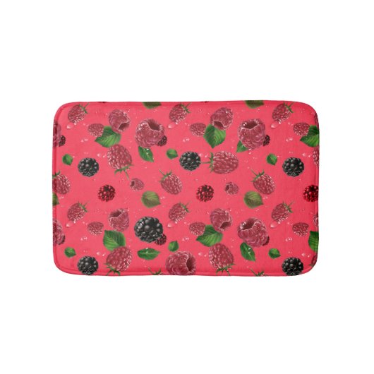 Raspberry Pattern Badematte (Vorderseite)