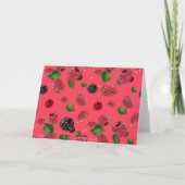 Raspberry Pattern Dankeskarte (Rückseite)