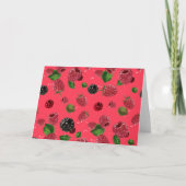 Raspberry Pattern Dankeskarte (Vorderseite)