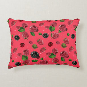 Raspberry Pattern Dekokissen