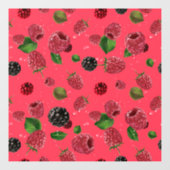 Raspberry Pattern Fensteraufkleber (Blatt)