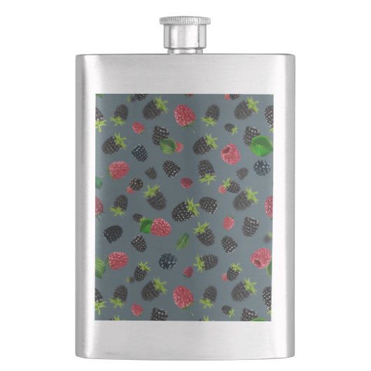 Raspberry Pattern Flachmann (Vorderseite)
