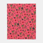 Raspberry Pattern Fleecedecke (Vorderseite)