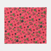 Raspberry Pattern Fleecedecke (Vorderseite (Horizontal))