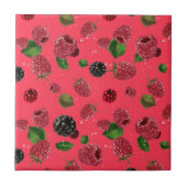 Raspberry Pattern Fliese (Vorderseite)