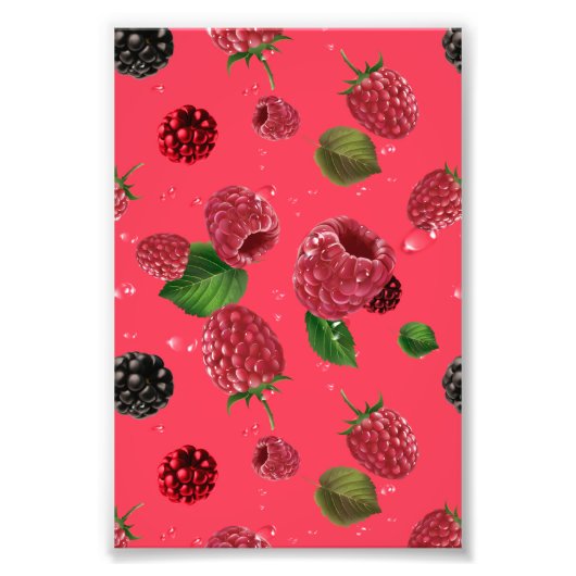 Raspberry Pattern Fotodruck (Vorne)