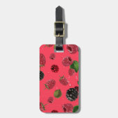 Raspberry Pattern Gepäckanhänger (Vorderseite vertikal)