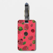 Raspberry Pattern Gepäckanhänger (Rückseite vertikal)
