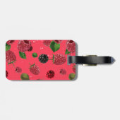 Raspberry Pattern Gepäckanhänger (Rückseite horizontal)