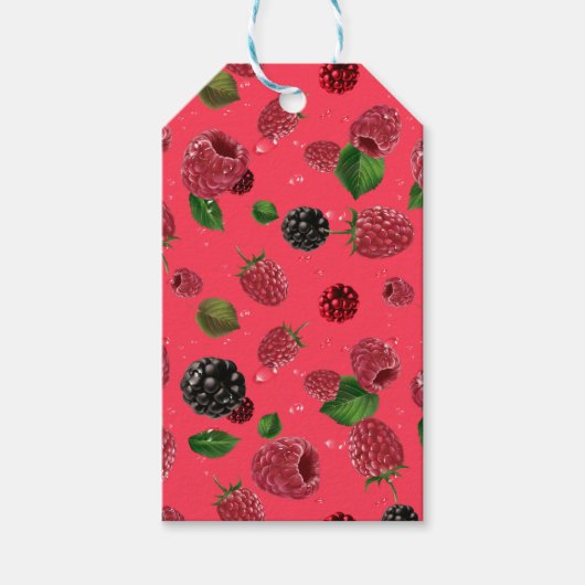 Raspberry Pattern Geschenkanhänger (Vorderseite)