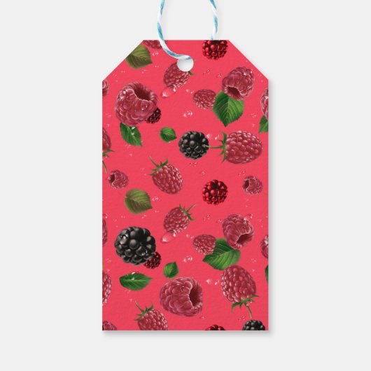 Raspberry Pattern Geschenkanhänger (Rückseite)