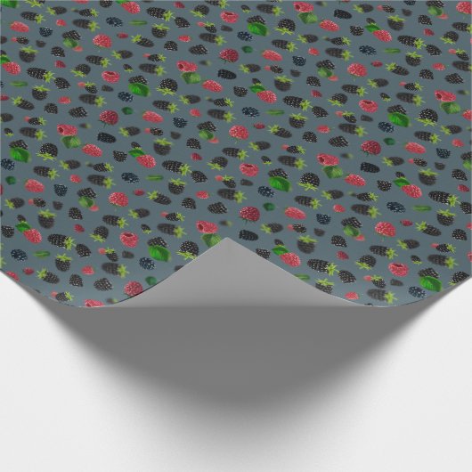 Raspberry Pattern Geschenkpapier (Ecke)