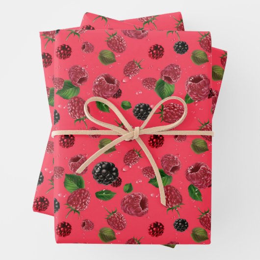 Raspberry Pattern Geschenkpapier Set (Beispiel)