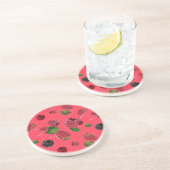 Raspberry Pattern Getränkeuntersetzer (Seite)