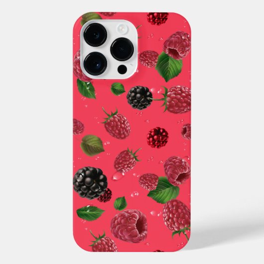 Raspberry Pattern iPhone Hülle (Rückseite)