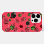 Raspberry Pattern iPhone Hülle (Rückseite (Horizontal))