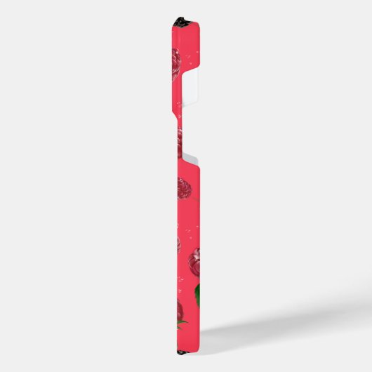 Raspberry Pattern iPhone Hülle (Linke Seite)