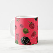 Raspberry Pattern Kaffeetasse (Vorderseite Links)