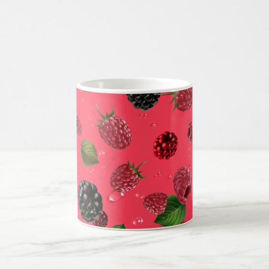 Raspberry Pattern Kaffeetasse (Mittel)