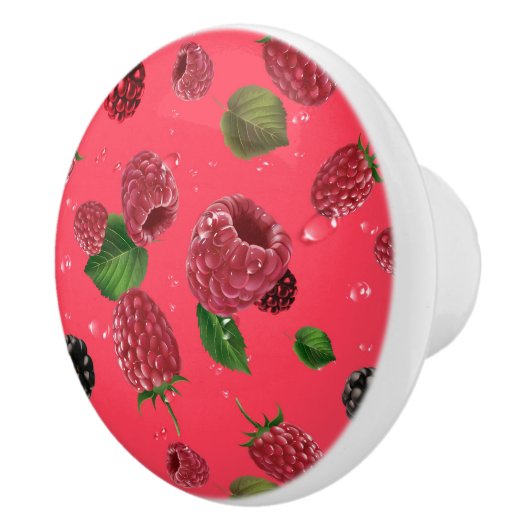 Raspberry Pattern Keramikknauf (Rechts)