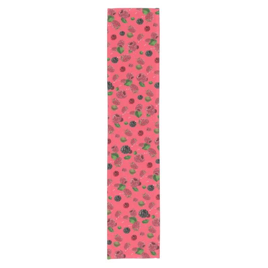 Raspberry Pattern Kurzer Tischläufer (Vorderseite)