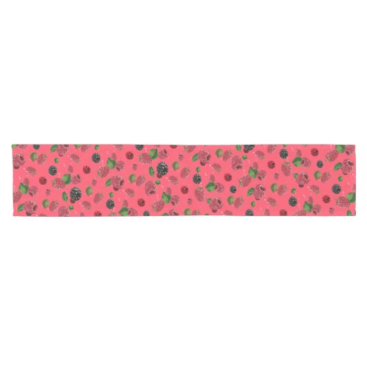 Raspberry Pattern Kurzer Tischläufer (Horizontal)