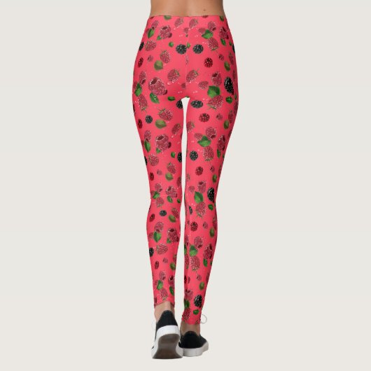 Raspberry Pattern Leggings (Rückseite)