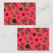 Raspberry Pattern Mitteilungskarte (Vorne/Hinten)