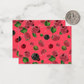 Raspberry Pattern Mitteilungskarte (Vorderseite/Rückseite Beispiel)