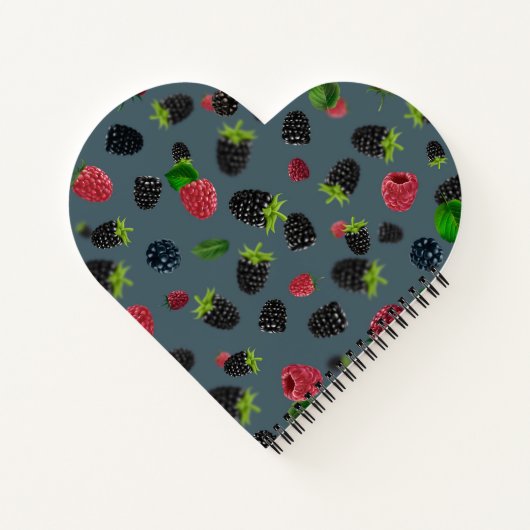 Raspberry Pattern Notizblock (Rückseite)